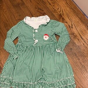 Green Gingham nightgown with Santa Patch